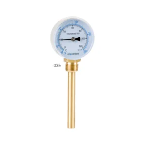 Termometros Cuerpo Ac Zinczdo 63ø, Vaina De Latón De 100mm, Inferior Genebre